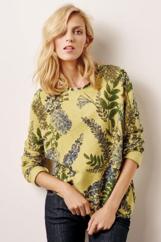Printed Floral Sweater